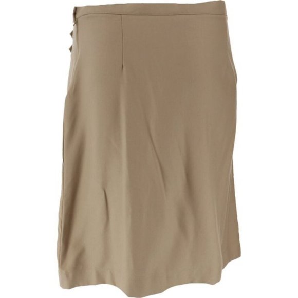 NWT LANDS' END UNIFORM BELOW KNEE SOLID A-LINE SKIRT KHAKI SIZE 3 - Picture 5 of 9